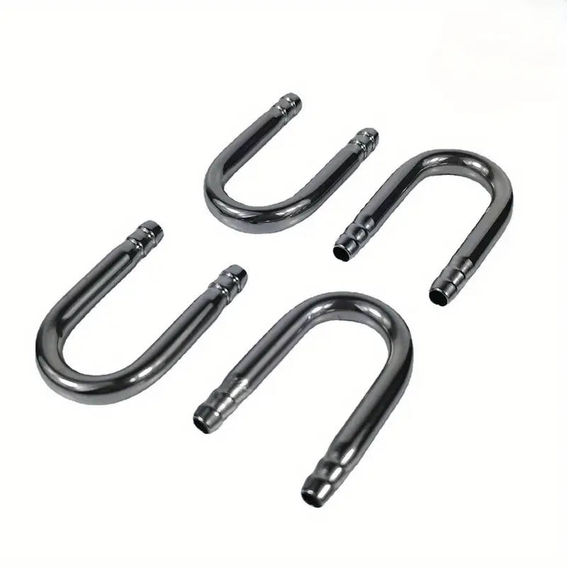 4 Pieces Stainless Steel U-Shaped Aquarium Air Hose Connectors