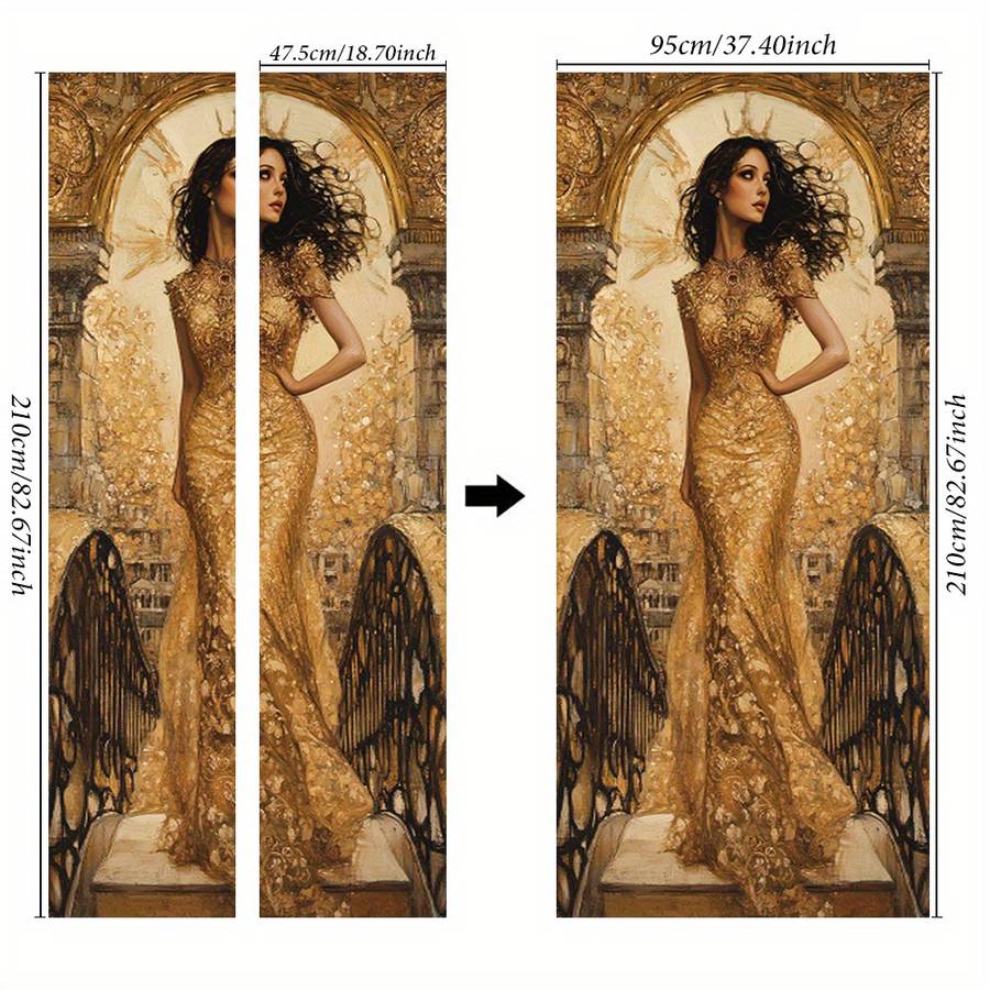 1Pc 95.0x209.8cm Door Window Sticker