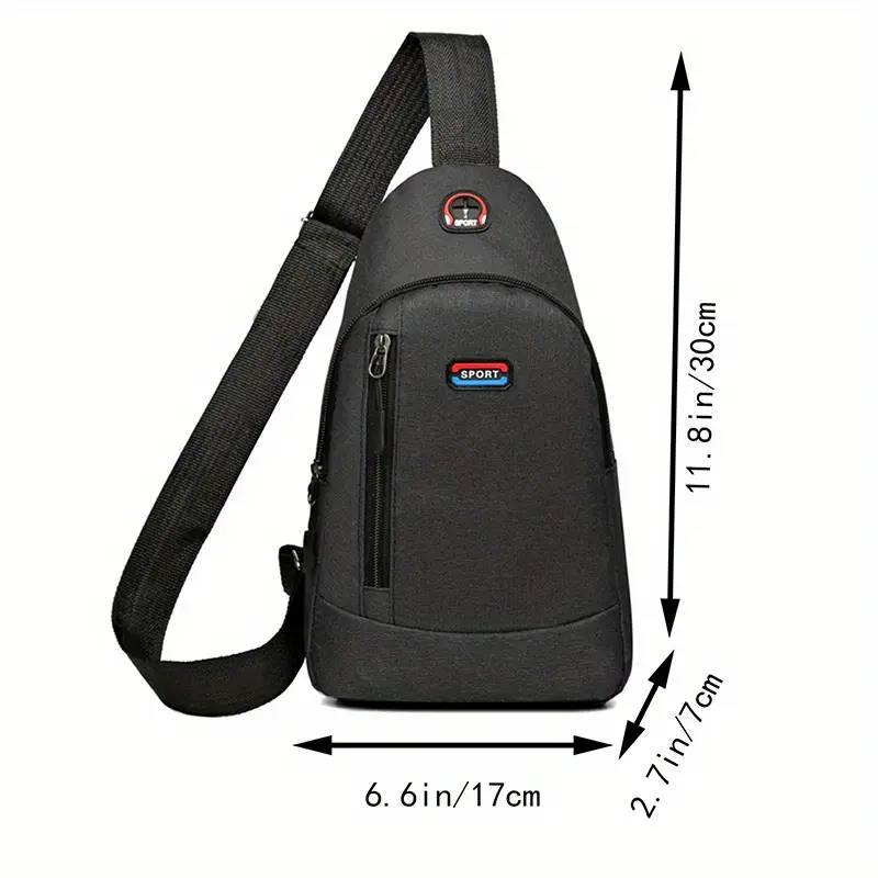 1pc Sports Chest Bag Waist Bag Casual Nylon Canvas