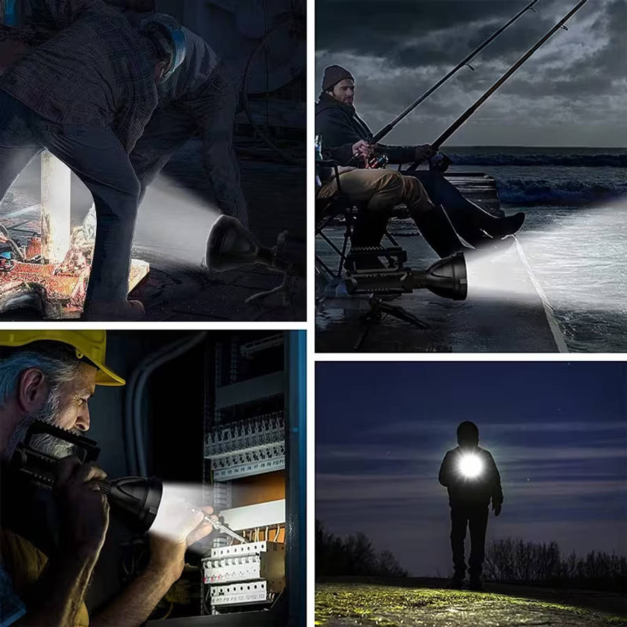 Large P70 LED Super Bright Rechargeable Searchlight