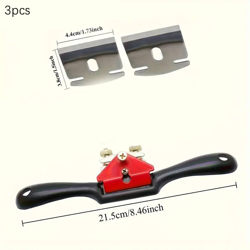 3-Piece Adjustable Double-Sided Hand Planer