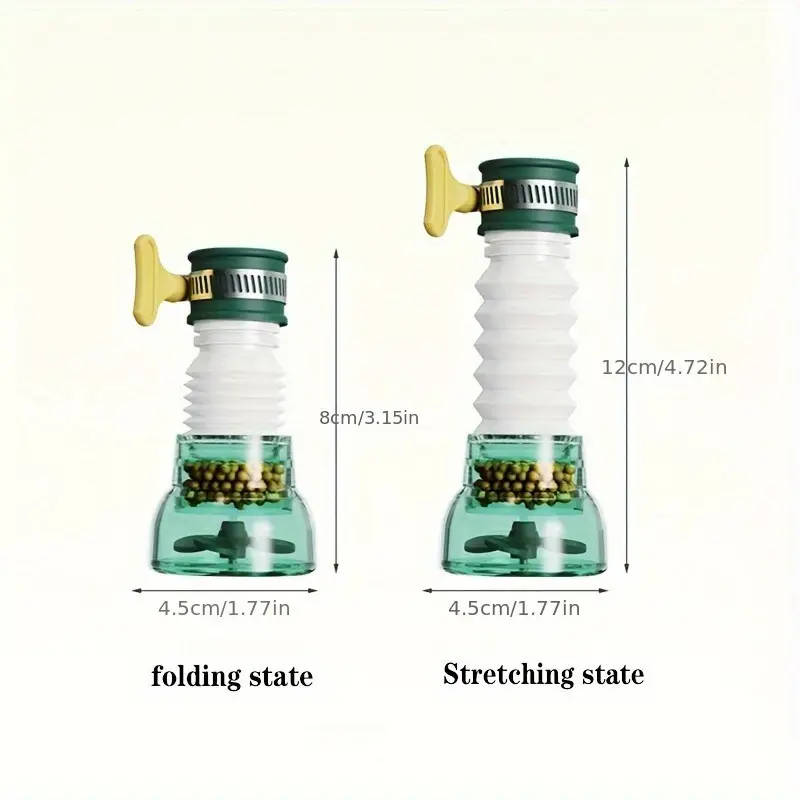 360 Rotatable Plastic Faucet Filter Spray Nozzle Anti-Splash Aerator Extension for Home Tap Water