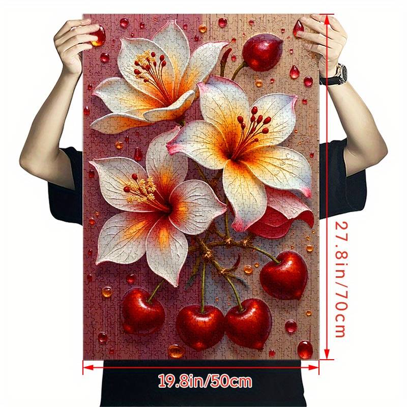 1000pcs Cherry Blossom Jigsaw Puzzle Scratch Water Resistant Advanced Skill Leve