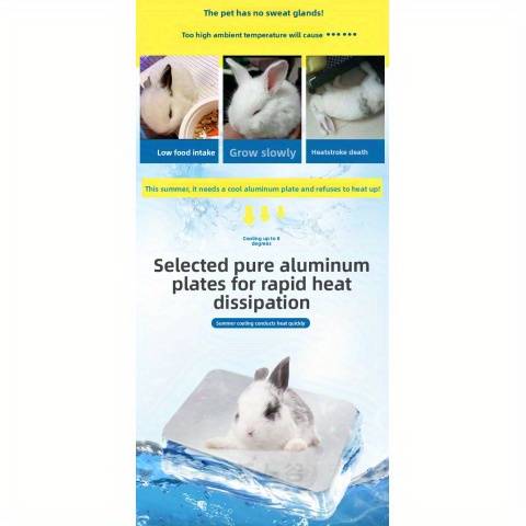 1piece Aluminum Plate Small 10X6Cm Suitable For Hamsters Cooling Pad