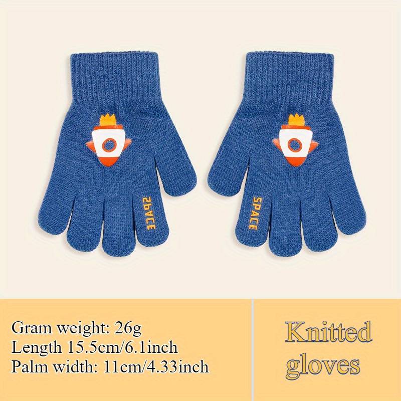 1 Pair Blue Rocket Warm Gloves
