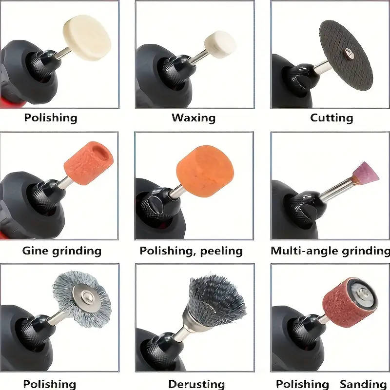 105PC Diamond Coated Grinder Bits Kit - Alloy Steel Base for Wood/Metal/Jade Carving & Polishing