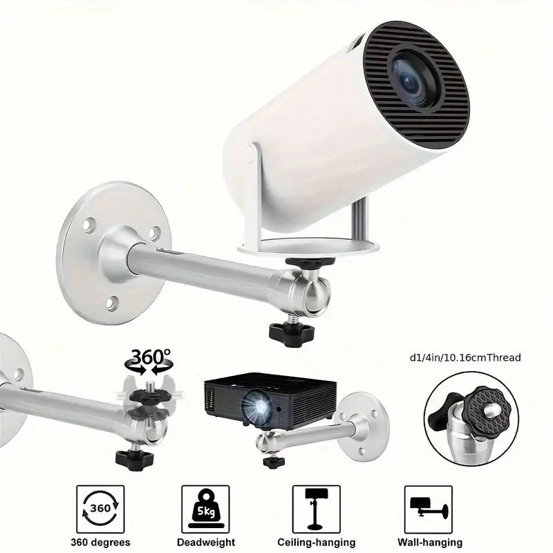 Compact Mini Projector with 180° Adjustable Projection