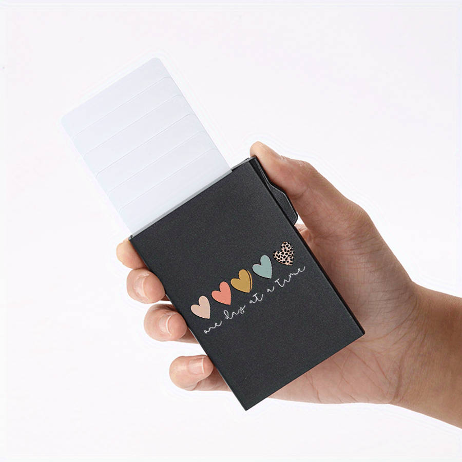 Love Series Side Push Pop-Up Wallet C Minimalist Metal Rfid Blocking Card Holder