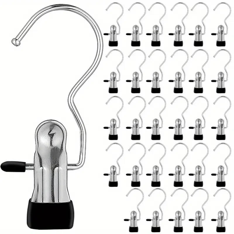 10 Hooks and Hangers for Hanging Heavy Objects Space Saving Pants Clothes Hanger Laundry Clips with
