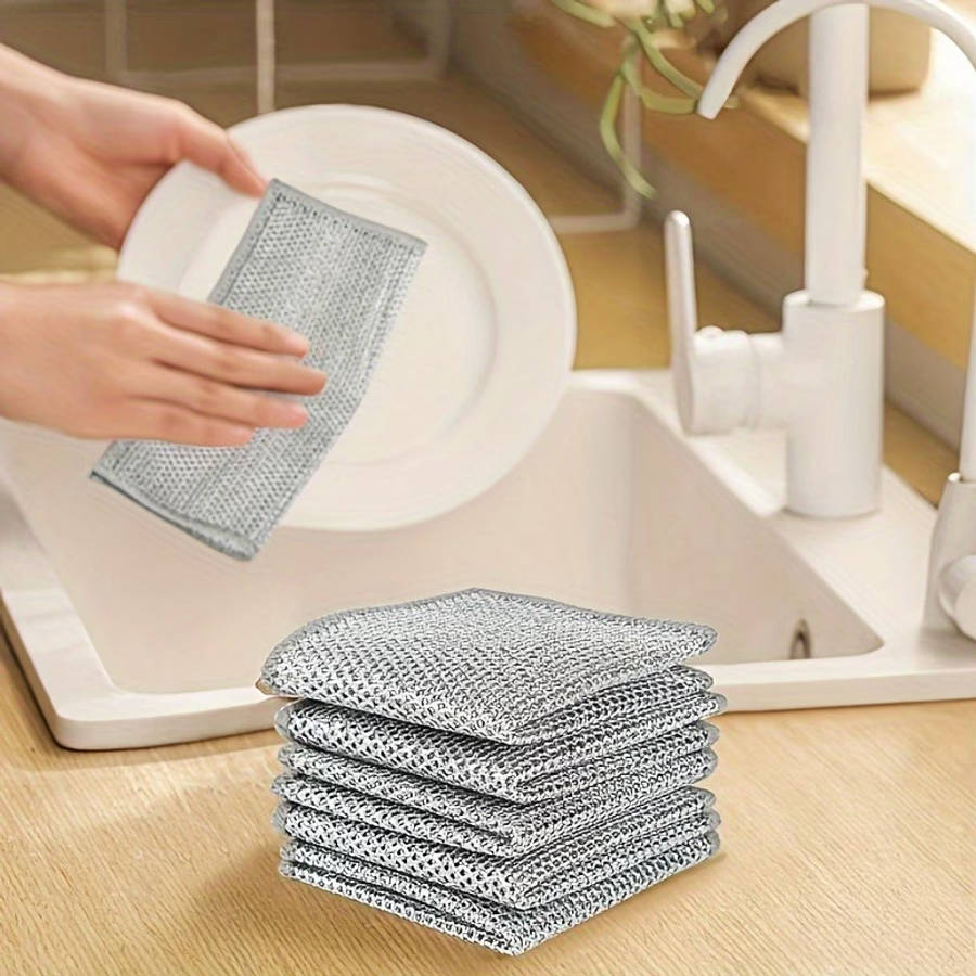 10pcs of Stainless Steel Wire Mesh Dishcloths