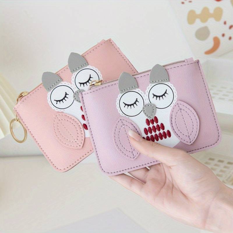 1pc Women's Mini Coin Purse Simple and Cute Thin Large Capacity Zipper Coin Key Bag Multifunctional