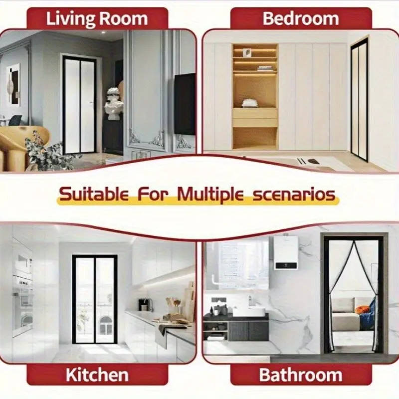Self-Closing Magnetic Mosquito Net Door 100*210cm