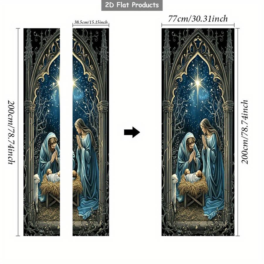 1pc 95.0x209.8cm Jesus Christian Themed Stickers