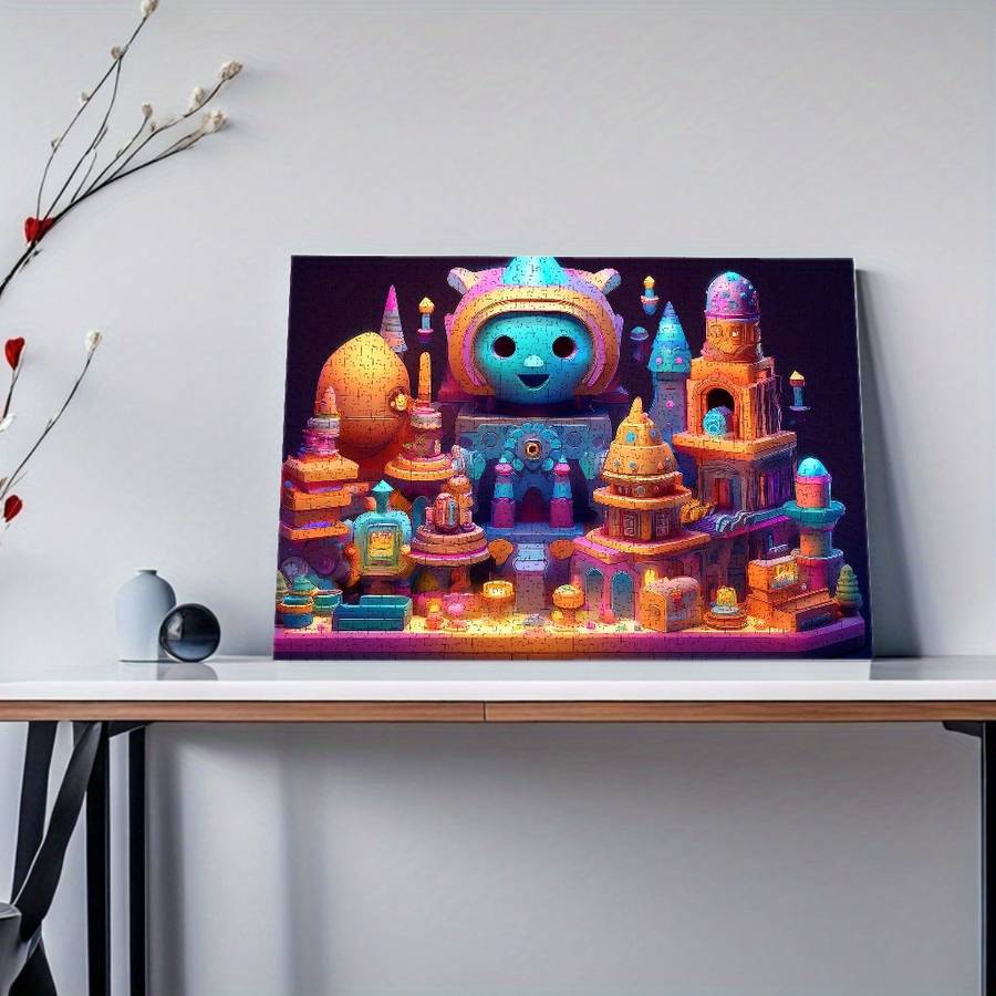 1000pcs Whimsical Puzzle for Adults Vibrant Glow-in-the-Dark Transforming Blocks 7