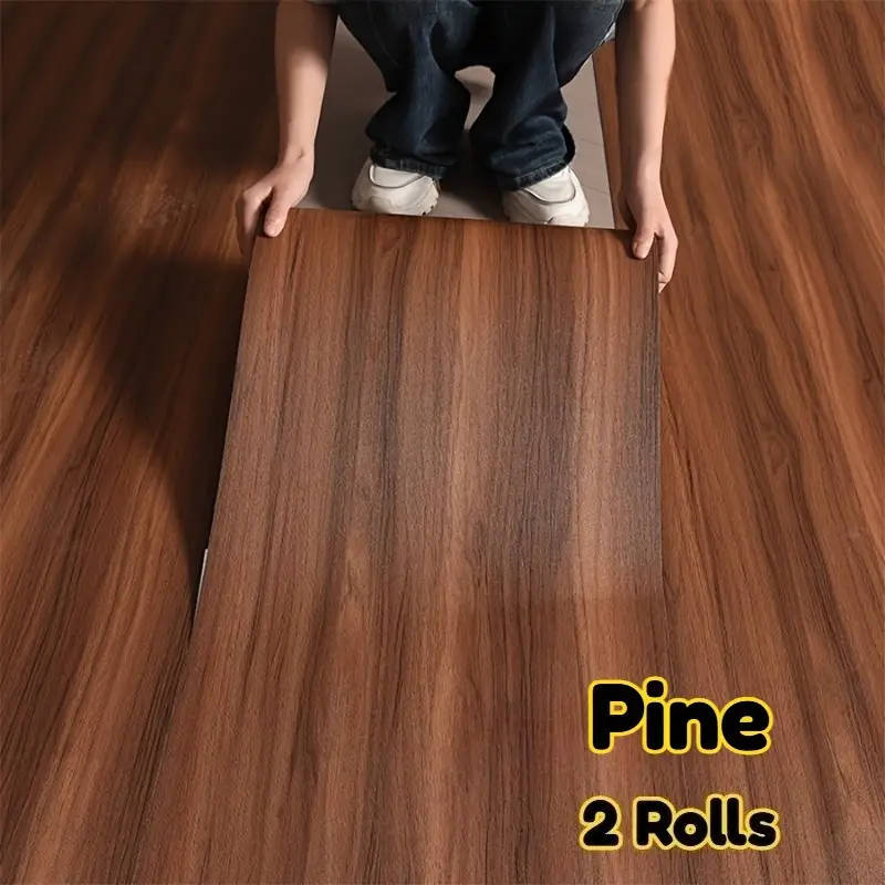 2 Rolls Of Luxury Vintage Wood Grain Flooring
