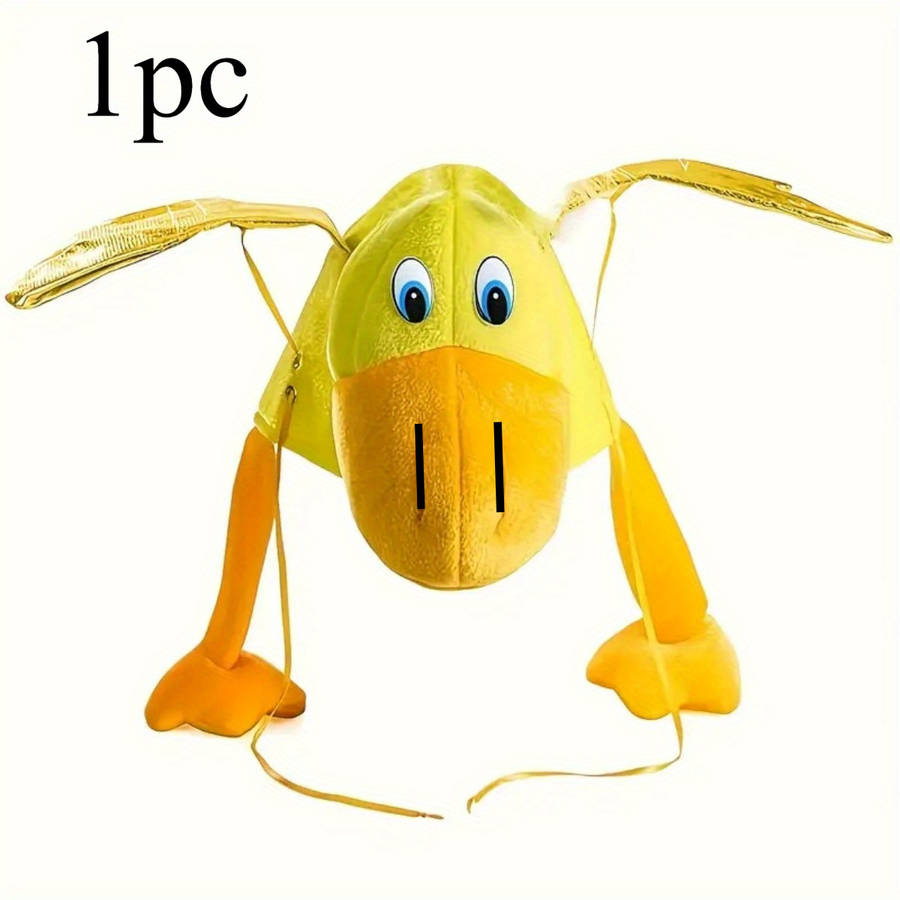1pc Cute Duck Hat with Flapping Wings Animal Shaped Cap for Themed Parties Cheerleading Prop
