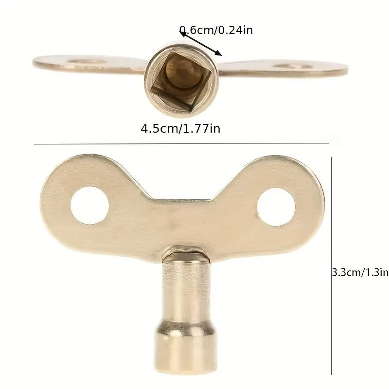 1pc Durable Metal Radiator Key Versatile Plumbing Tool for Air Valves Water Taps