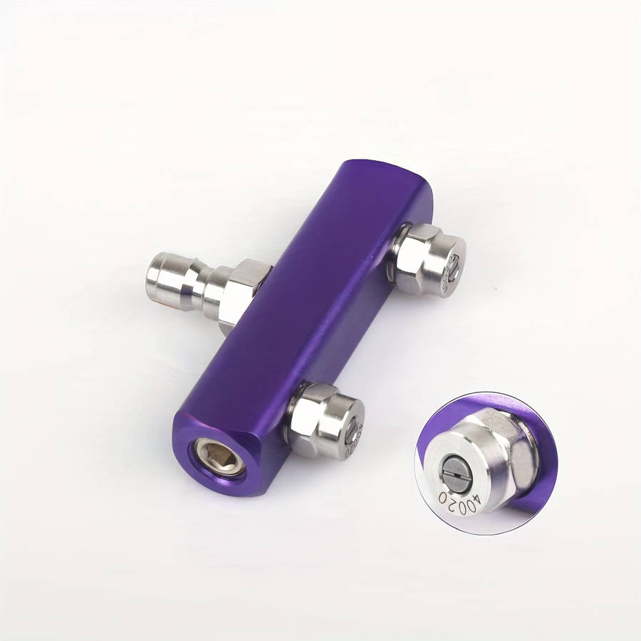 1Pc 2In1 Dual Nozzle High Pressure Washer Adapter