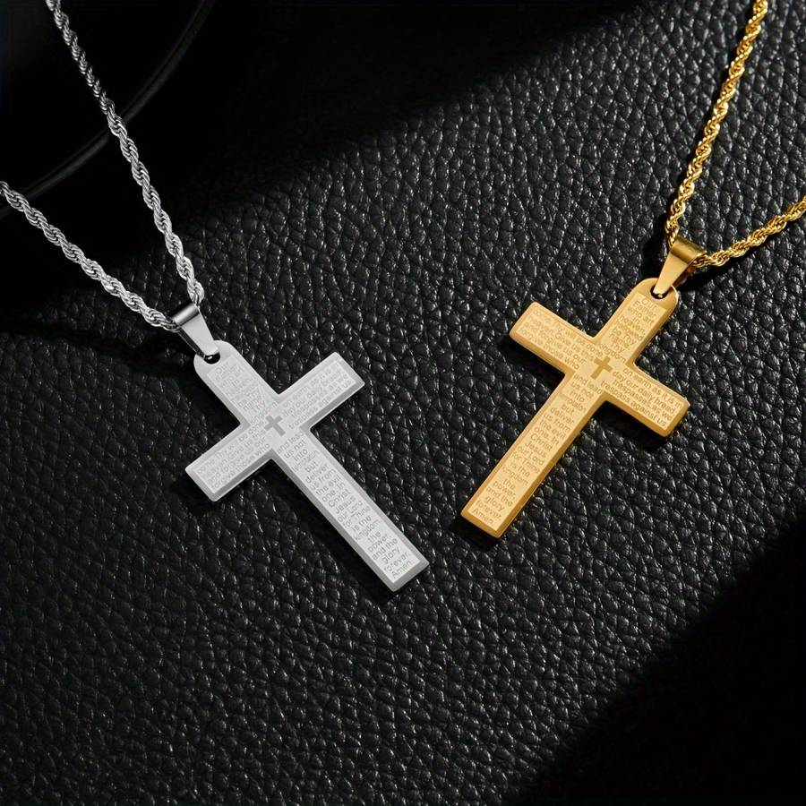 1 Piece Golden Jesus Theme Pendant