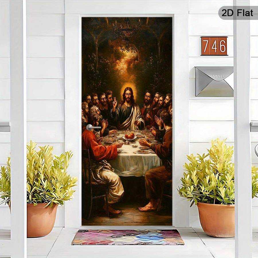 1pc 30.3x78.7 inches   77x200 cm   Jesus Christian Themed Stickers