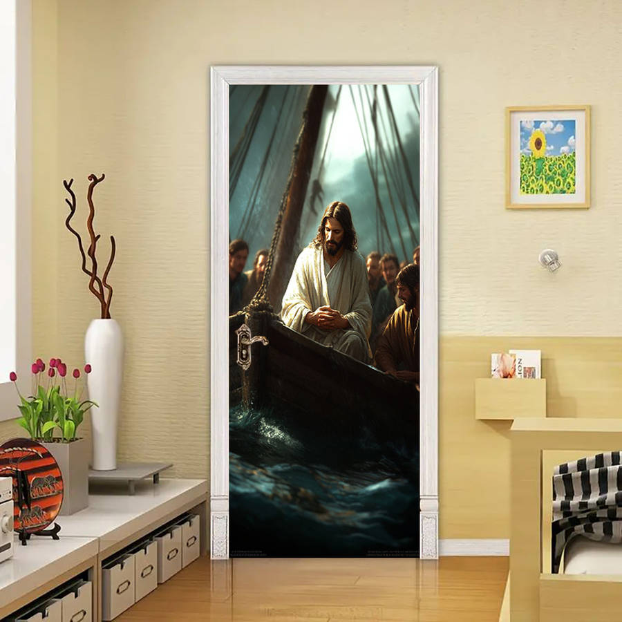 1pc 95.0x214.88cm Jesus Christian Themed Stickers