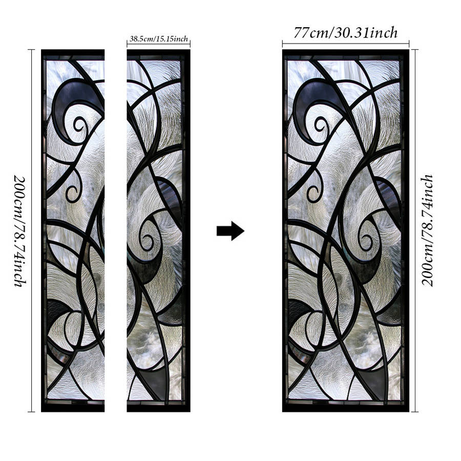 1Pc 95.0x214.88cm Door Window Sticker