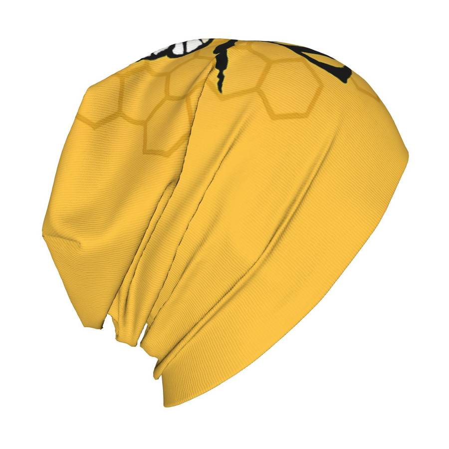 1 Mustard Yellow Bee-Themed Knit Skull Cap