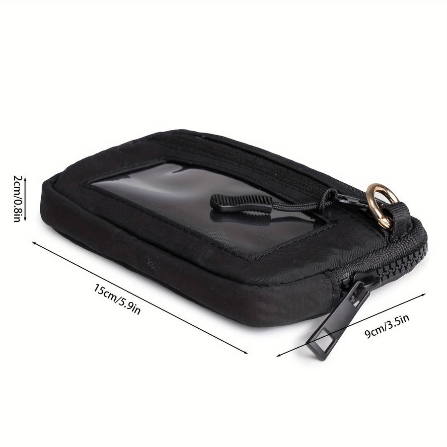 1pc Minimalist Everyday Women'S Wallet Made of Durable Nylon Multi-Functional Card Holder Keychai