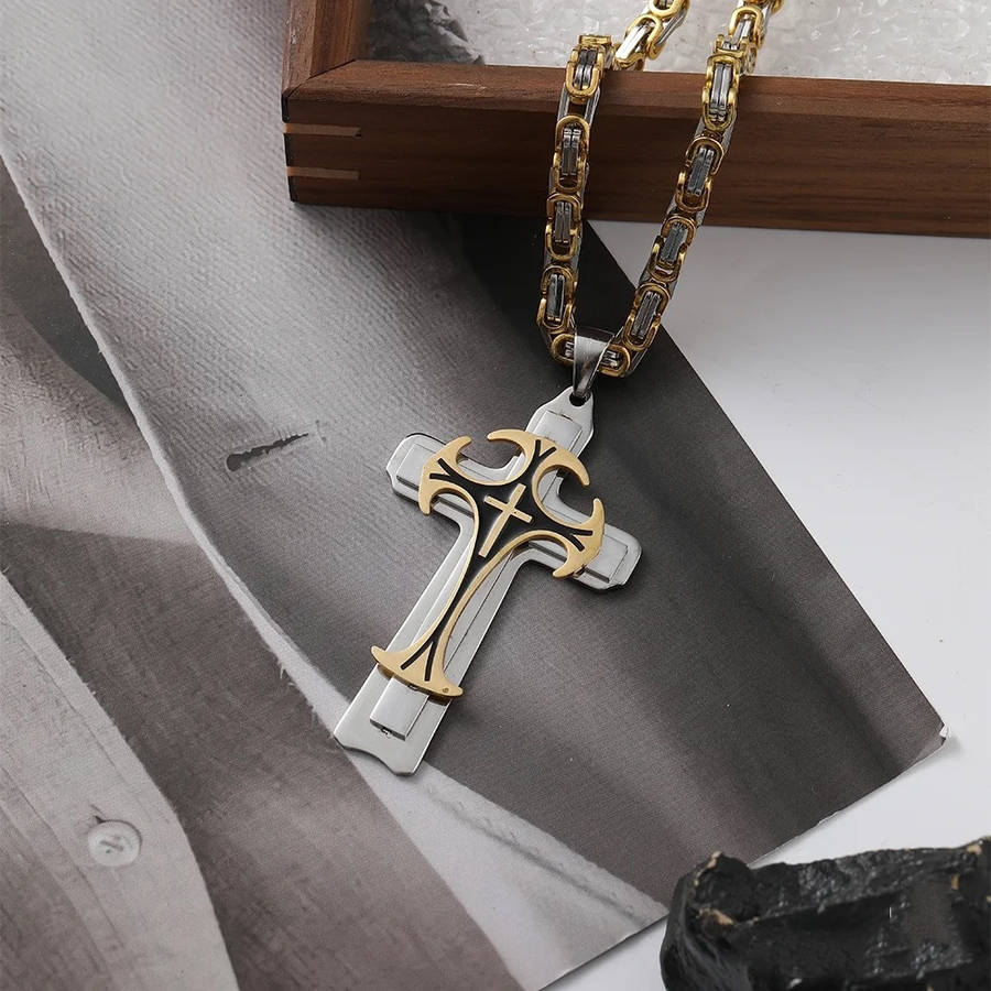 1 Piece Silvery Jesus Theme Pendant