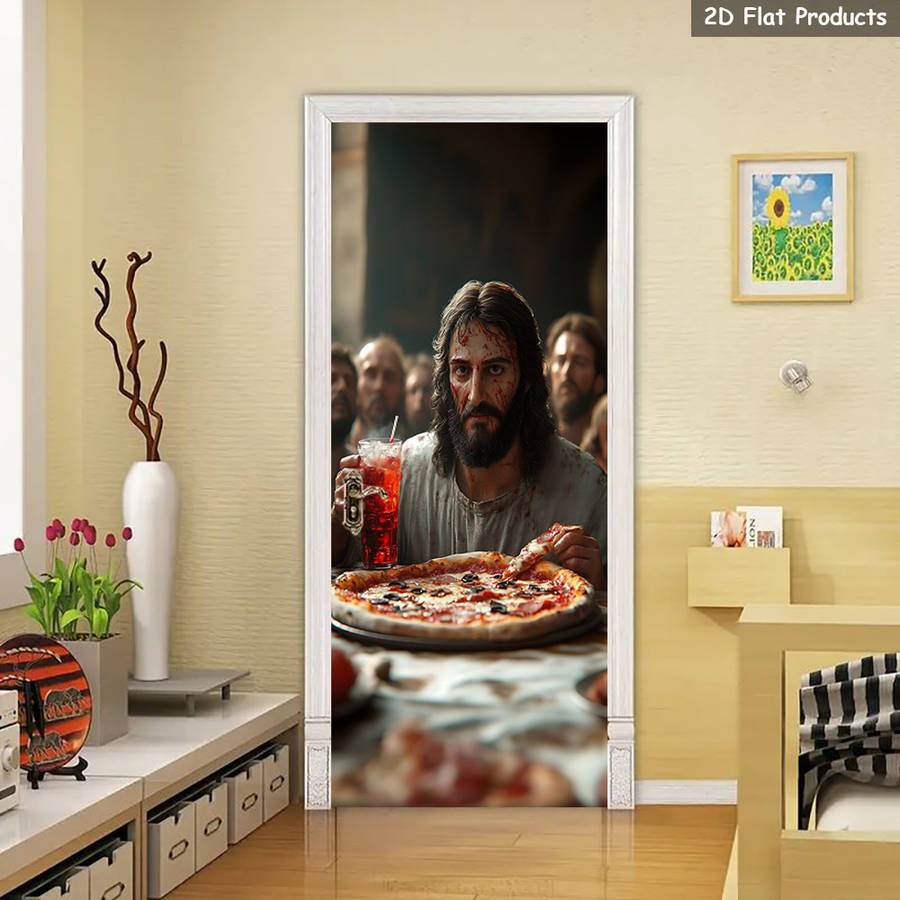 1pc 95.0x214.88cm Jesus Christian Themed Stickers