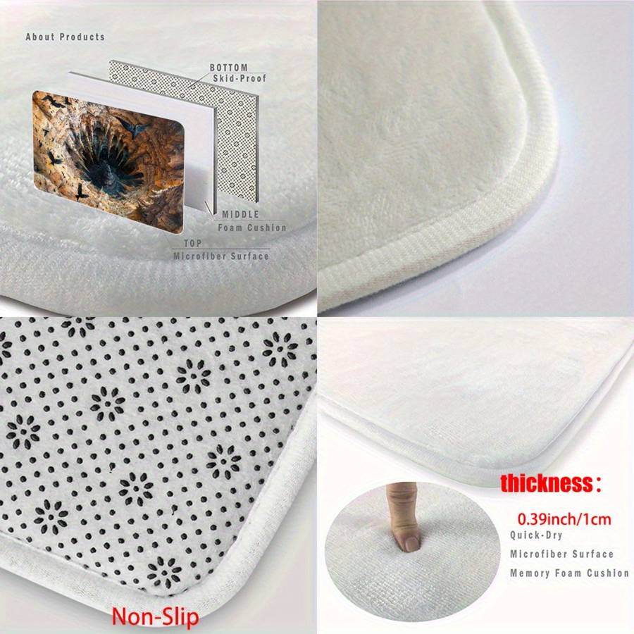 1Pc 15.75x23.62inch 40x60cm Floor Mat