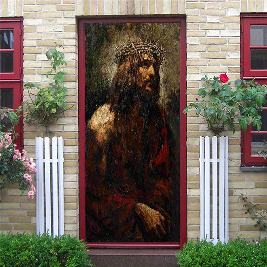 1pc 76.96x199.9cm Jesus Christian Themed Stickers