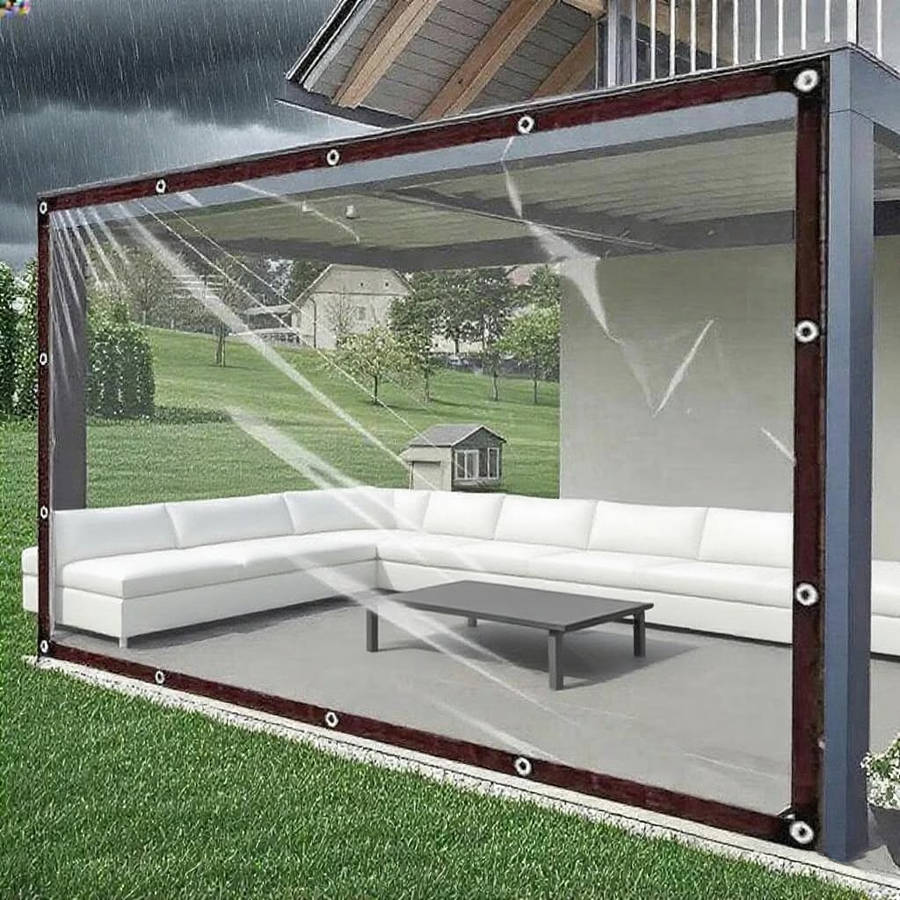 Transparent Waterproof Windproof  Snowproof Tarpaulin 2m*3m