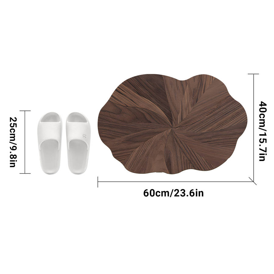 1Pc Khaki 50x80cm 19.69x31.5inch Floor Mat