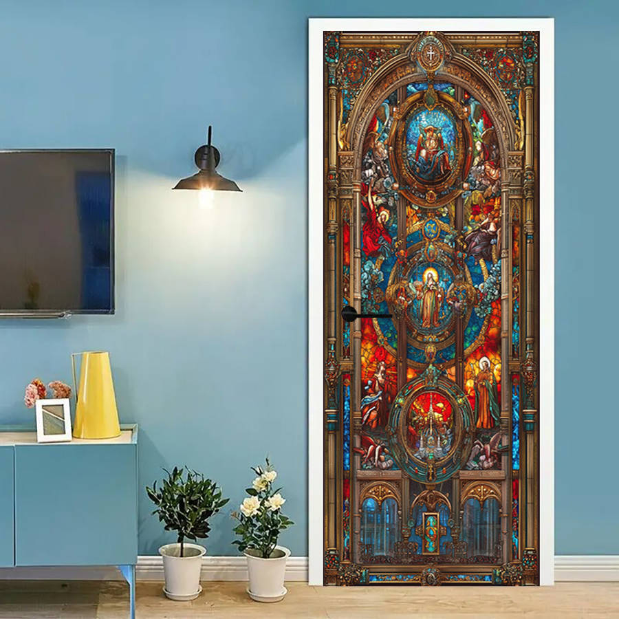 1pc 95.0x209.8cm Jesus Christian Themed Stickers