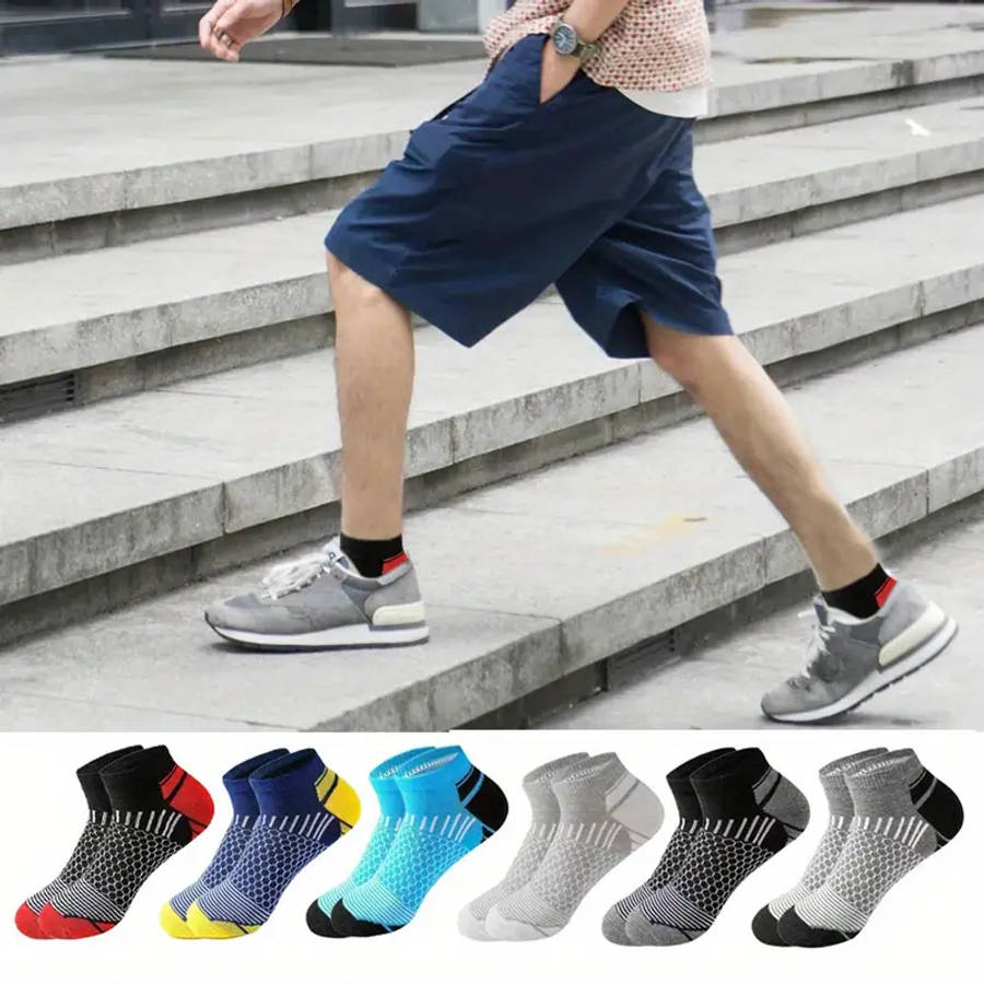 6 Pairs Of Unisex Low-Top Athletic Socks