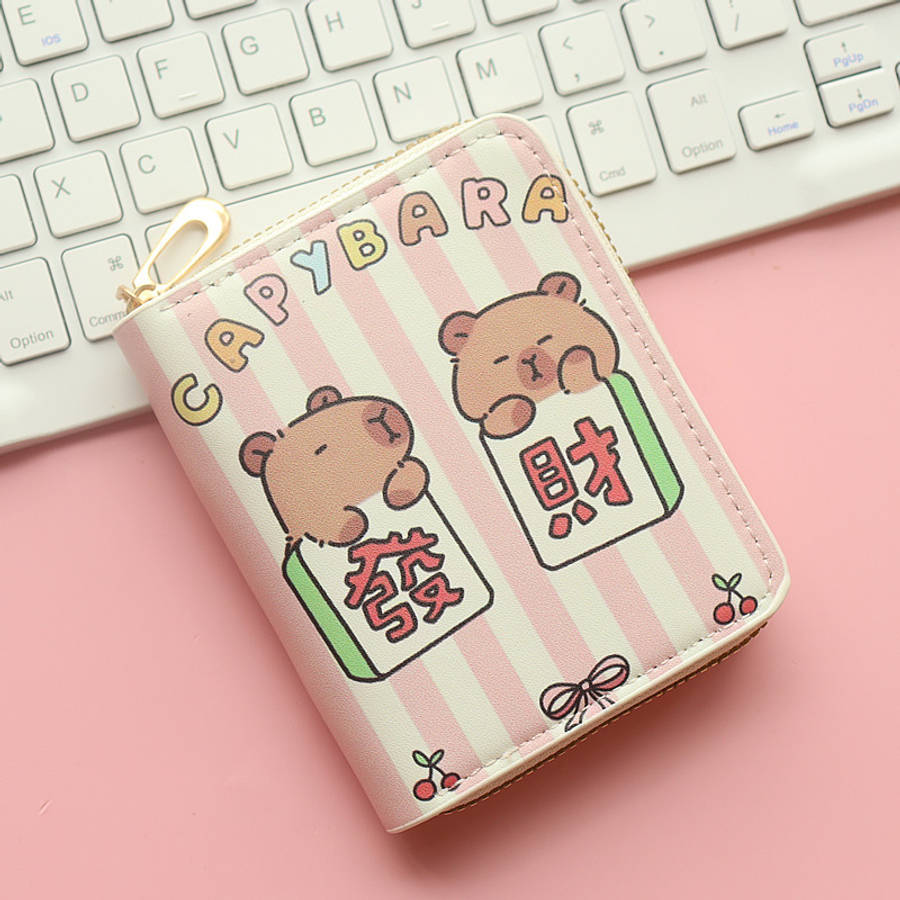 Capybara Cartoon Compact Wallet