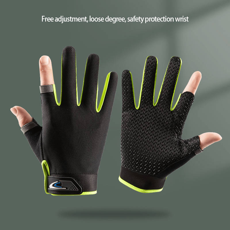 1 Pair Black Outdoor Sports Gloves