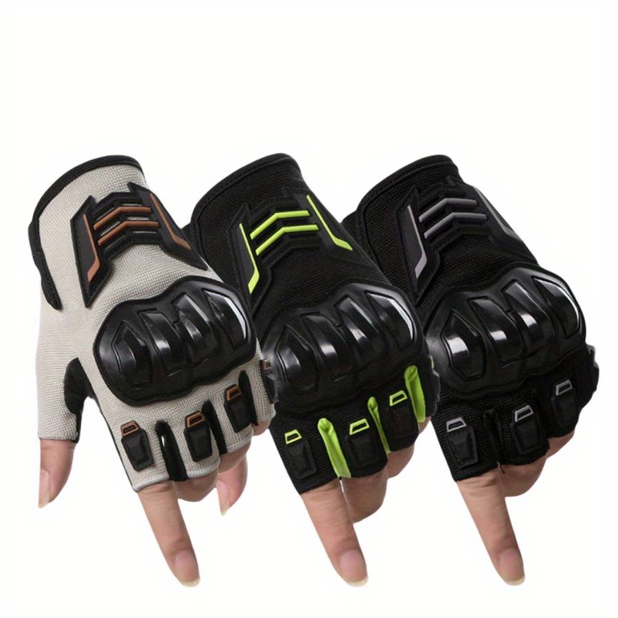 1 Pair Black Outdoor Sports Gloves