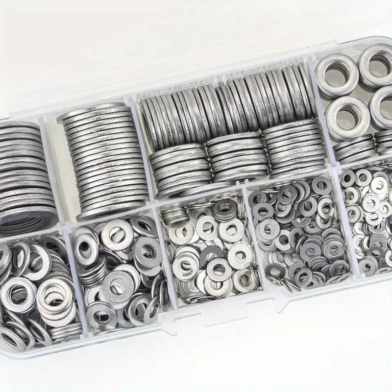 Set Of 180 Stainless Steel Washers