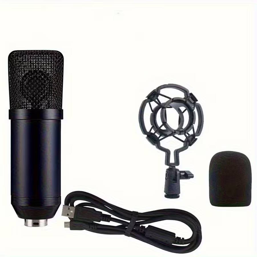 Condenser Microphone With Shock Mount & Anti Wind Foam Cap