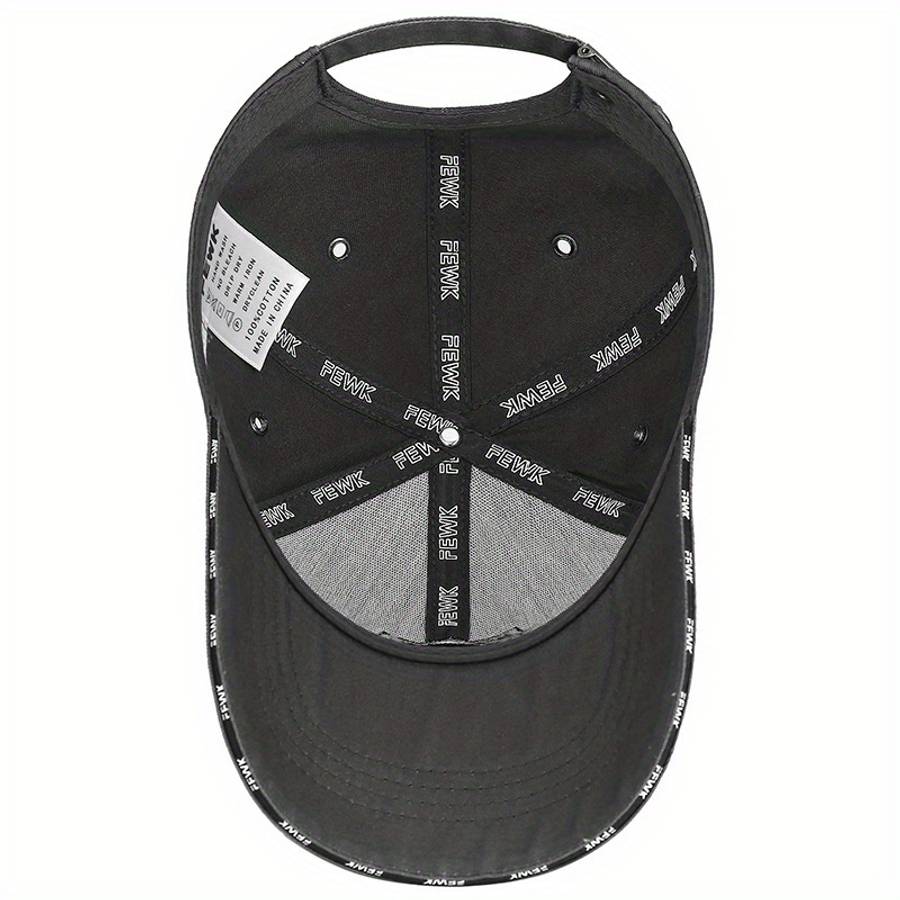 FEWK Unisex Baseball Cap Breathable Polyester Adjustable Fit Embroidered Logo Golden Ba