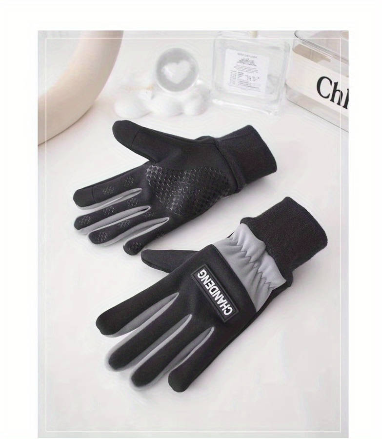 1 Pair Blue Recommended For 7 To 15 Years Old Warm Gloves