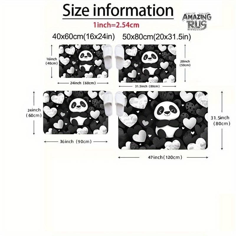 1Pc Black 31.49x47.24inch 80x120cm Floor Mat