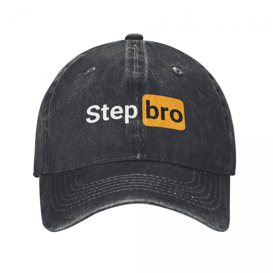 Step Bro Funny Novelty Baseball Cap Distressed Denim-Style Adjustable Snapback Ligh