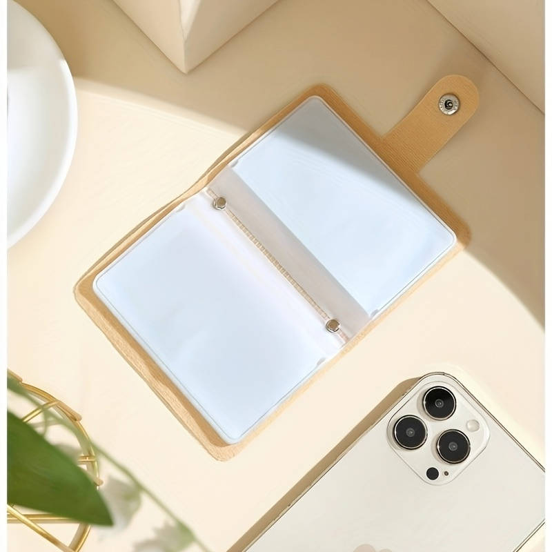 1pc Elegant Floral Pattern Synthetic Faux Leather Card Holder with 20 Slots Ideal for Credit Card