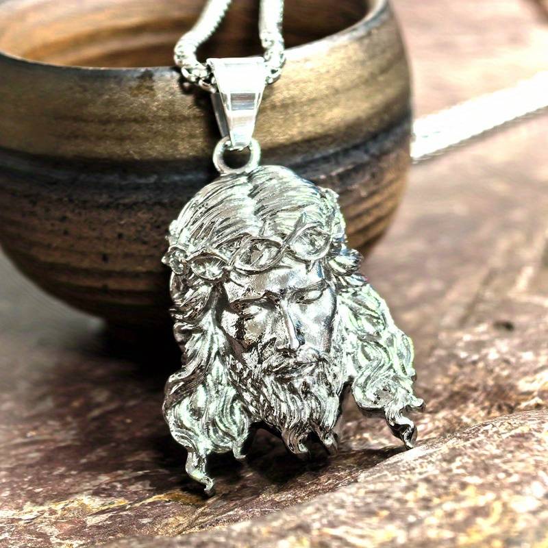 1 Piece Golden Jesus Theme Pendant