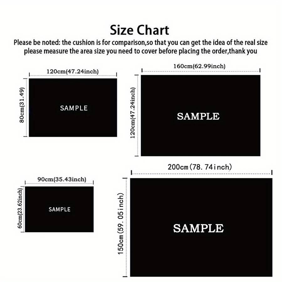 1Pc 60x90cm Floor Mat