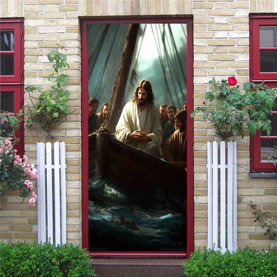 1pc 95.0x214.88cm Jesus Christian Themed Stickers