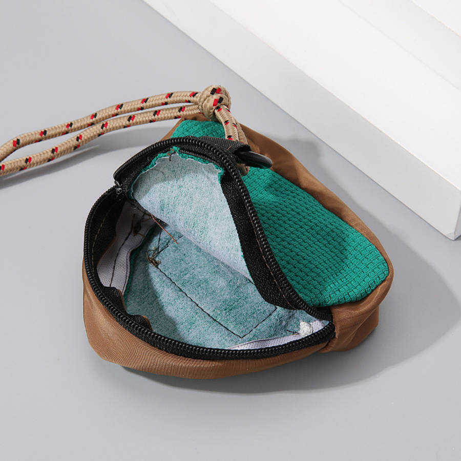 Triangle Keychain Coin Purse Hanging Neck Casual Sling Bag Trendy Storage Pouch Creative Gift